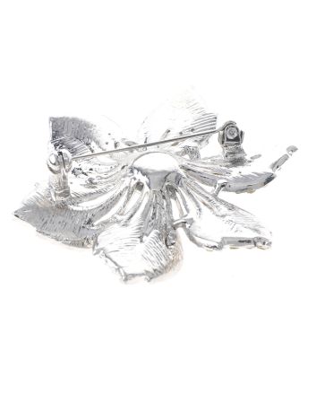 Crystal Rhinestone Flower Brooch