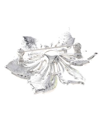 Crystal Rhinestone Flower Brooch