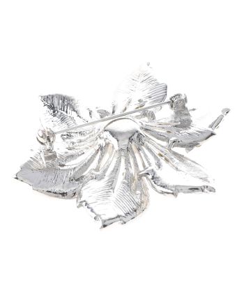 Crystal Rhinestone Flower Brooch