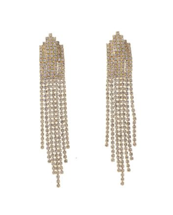 Rhinestone Dangle Post Earrings