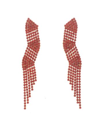 Rhinestone Dangle Post Earrings