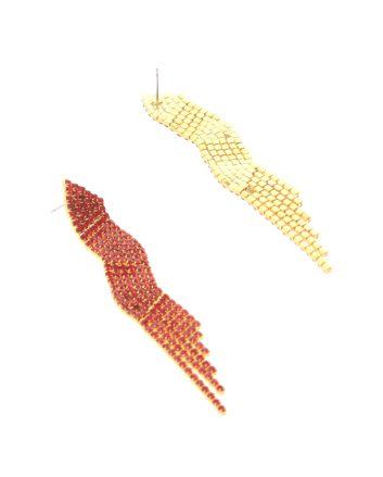 Rhinestone Dangle Post Earrings
