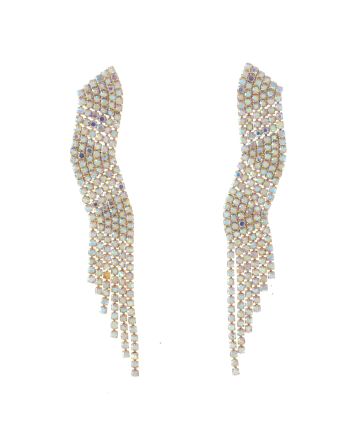 Rhinestone Dangle Post Earrings
