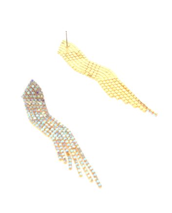 Rhinestone Dangle Post Earrings
