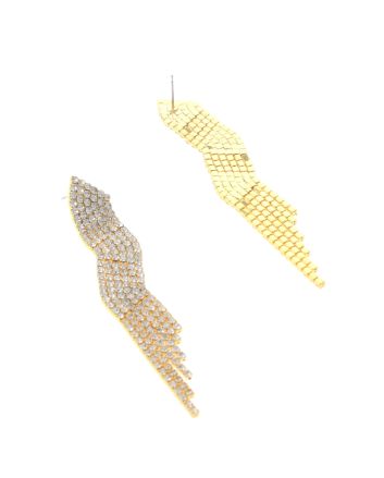 Rhinestone Dangle Post Earrings