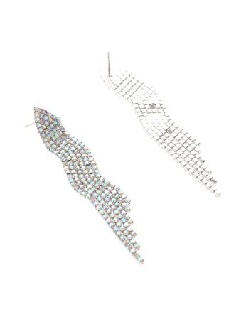 Rhinestone Dangle Post Earrings