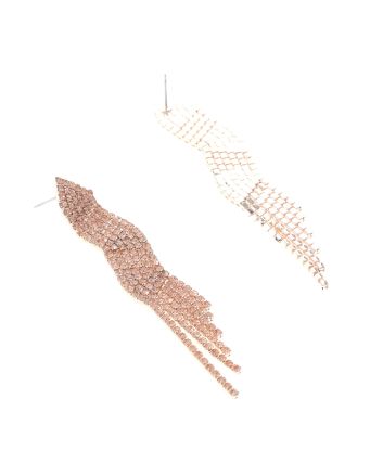 Rhinestone Dangle Post Earrings