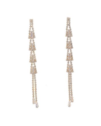 Rhinestone Dangle Post Earrings