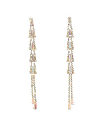 Rhinestone Dangle Post Earrings