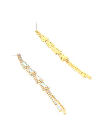 Rhinestone Dangle Post Earrings