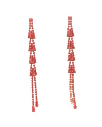 Rhinestone Dangle Post Earrings