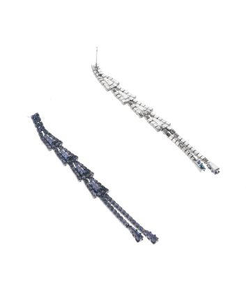 Rhinestone Dangle Post Earrings