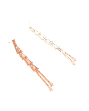 Rhinestone Dangle Post Earrings