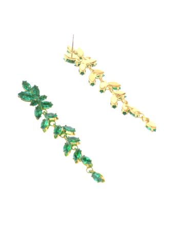 Cubic Zirconia Dangle Post Earrings