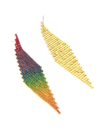 Rhinestone Dangle Post Earrings