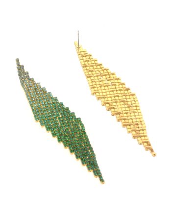 Rhinestone Dangle Post Earrings