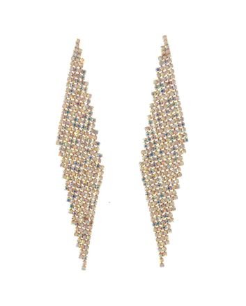 Rhinestone Dangle Post Earrings