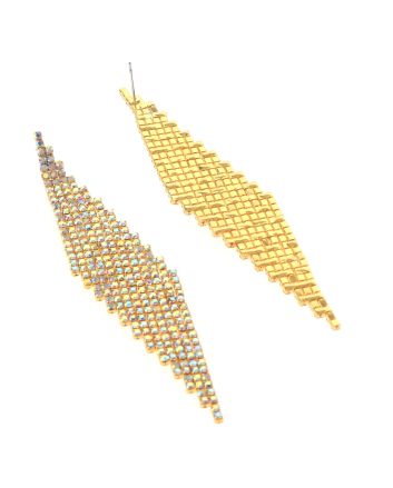 Rhinestone Dangle Post Earrings