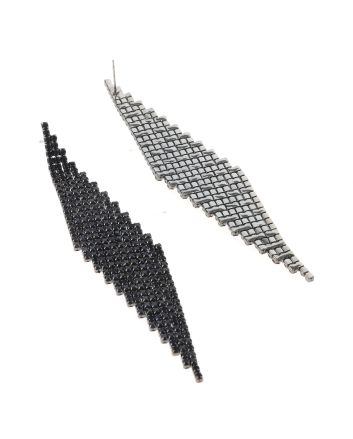 Rhinestone Dangle Post Earrings