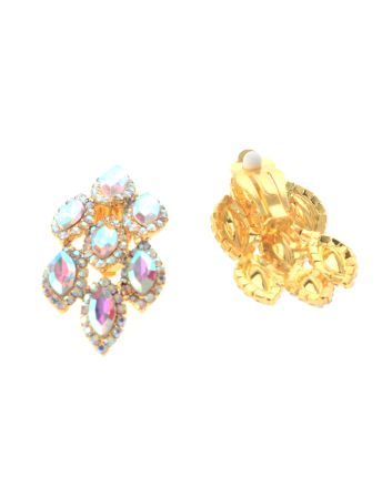 Rhinestone Clip-On Earrings