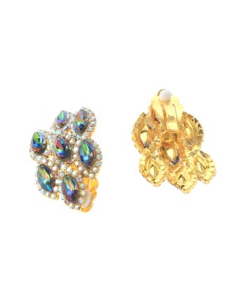 Rhinestone Clip-On Earrings