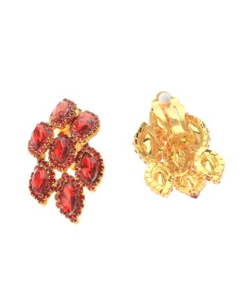 Rhinestone Clip-On Earrings