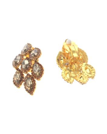 Rhinestone Clip-On Earrings
