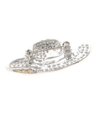 Crystal hat Brooch  