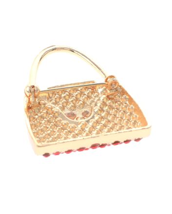 Crystal Handbag Brooch  