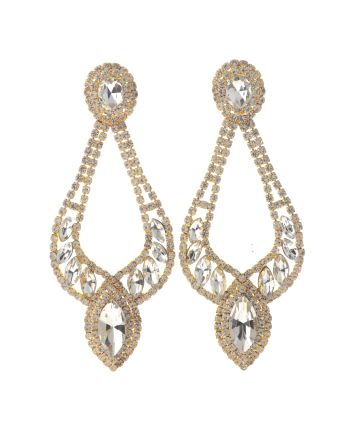 Large Crystal Drop Earrings