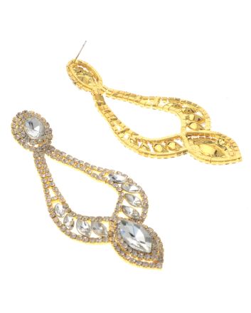 Large Crystal Drop Earrings