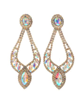 Large Crystal Drop Earrings