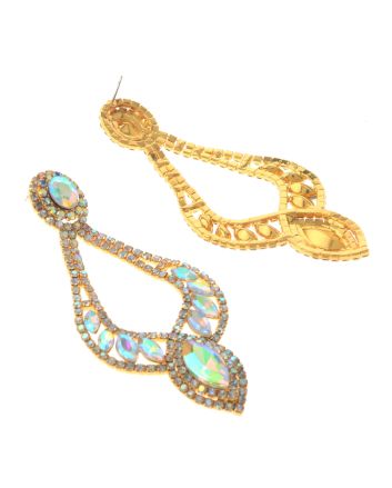 Large Crystal Drop Earrings
