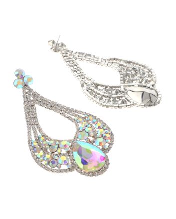 Large Crystal Drop Earrings
