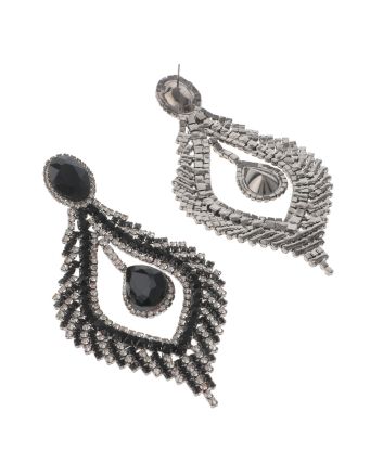 Large Crystal Drop Earrings