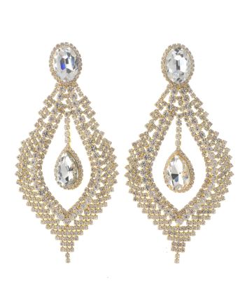 Large Crystal Drop Earrings