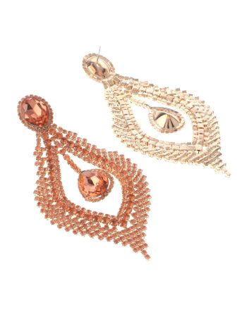 Large Crystal Drop Earrings