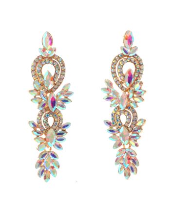 Rhinestone Dangle Post Earrings