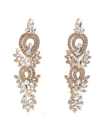 Rhinestone Dangle Post Earrings