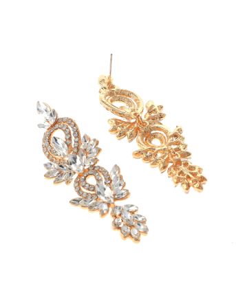 Rhinestone Dangle Post Earrings