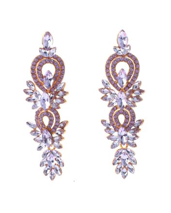 Rhinestone Dangle Post Earrings