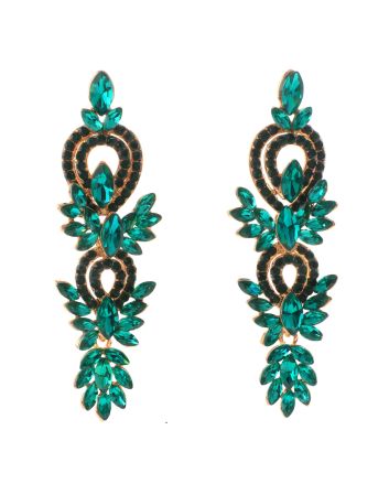 Rhinestone Dangle Post Earrings