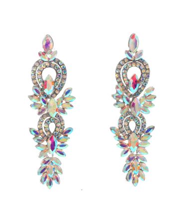 Rhinestone Dangle Post Earrings