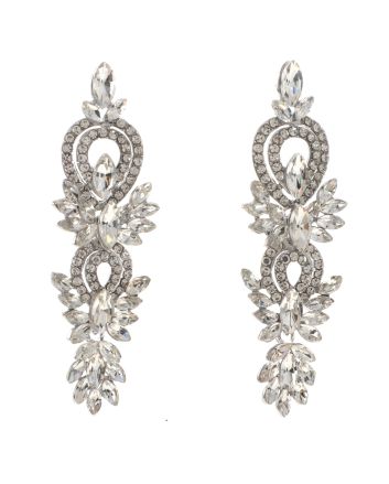Rhinestone Dangle Post Earrings