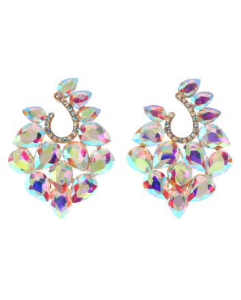 Rhinestone Drop Post Earrings