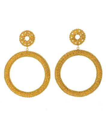 Large Crystal Drop Earrings