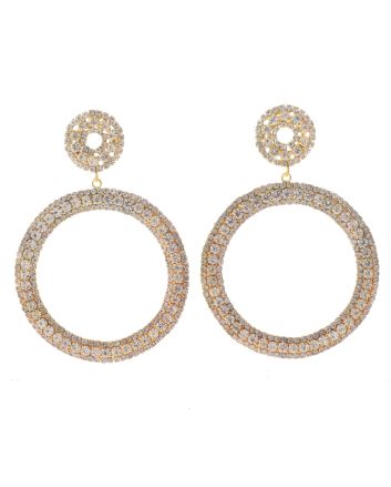 Large Crystal Drop Earrings