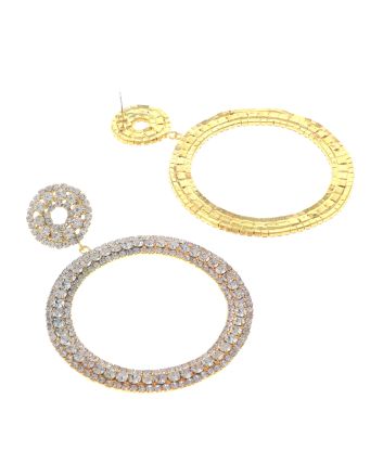 Large Crystal Drop Earrings