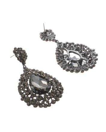 Large Tear Drop Crystal Earrings