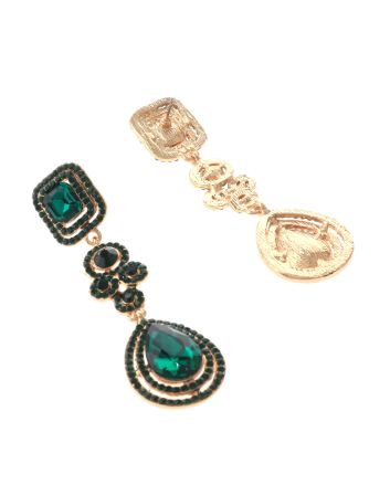 Large Crystal Post Earrings
